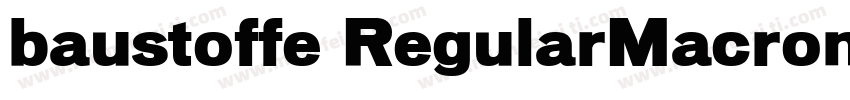 baustoffe RegularMacromedia Fontogr字体转换